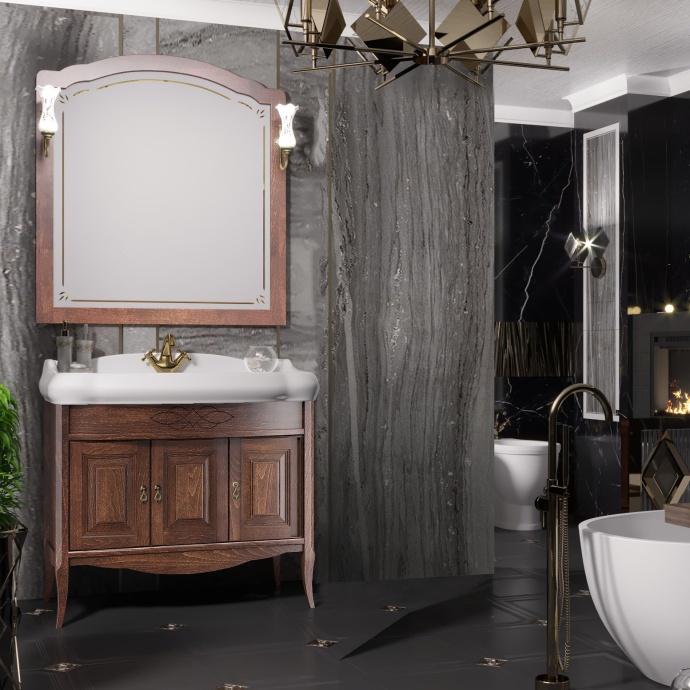 Тумба с раковиной Opadiris Лоренцо 100 светлый орех - 2