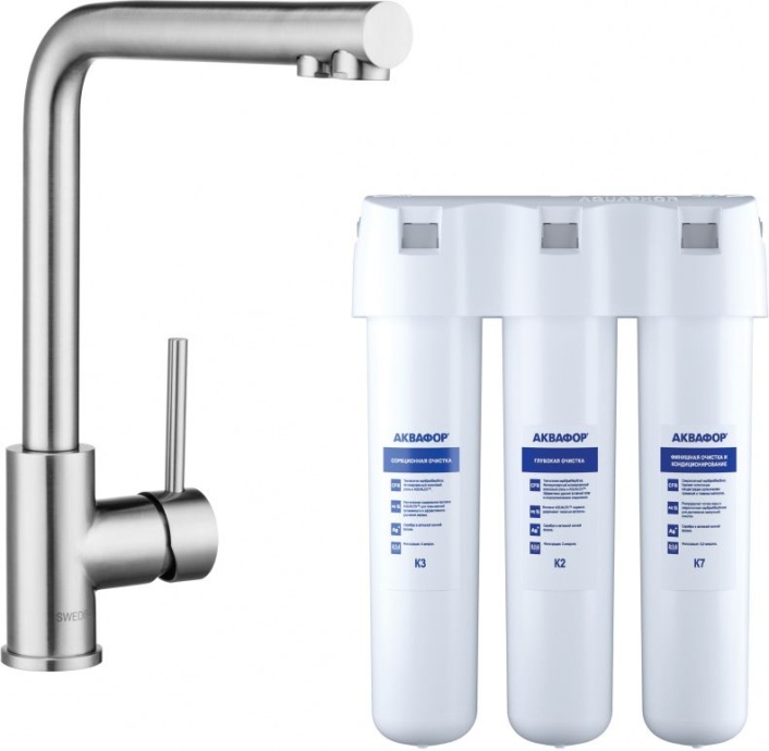 Смеситель Swedbe Selene Plus K8540K для кухонной мойки с фильтром - 0