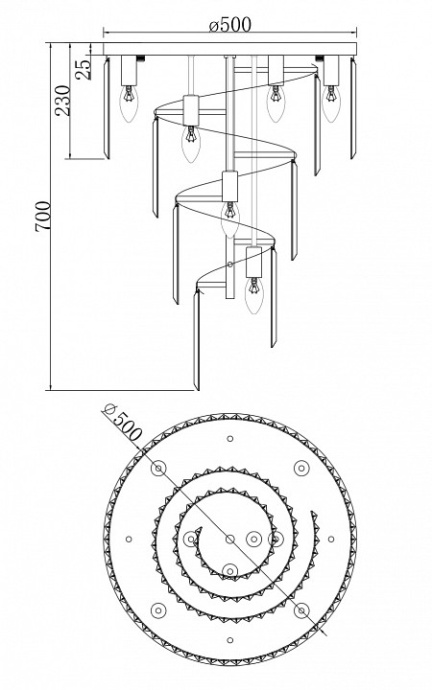 Потолочная люстра Maytoni Louis RC007CL-08CH - 1