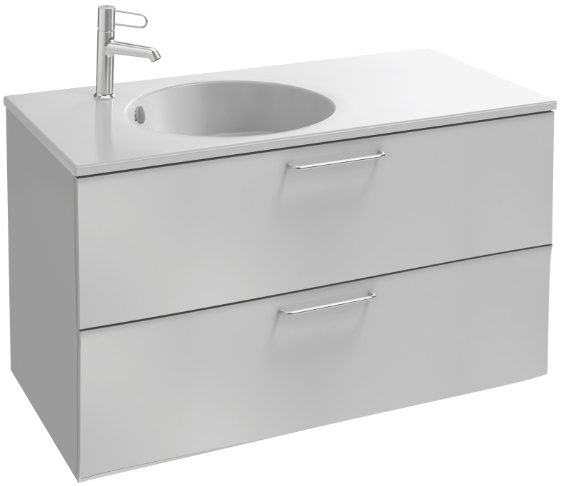 Тумба под раковину Jacob Delafon Odeon Rive Gauche 100 белый - хром EB2524-R5-N18 - 0