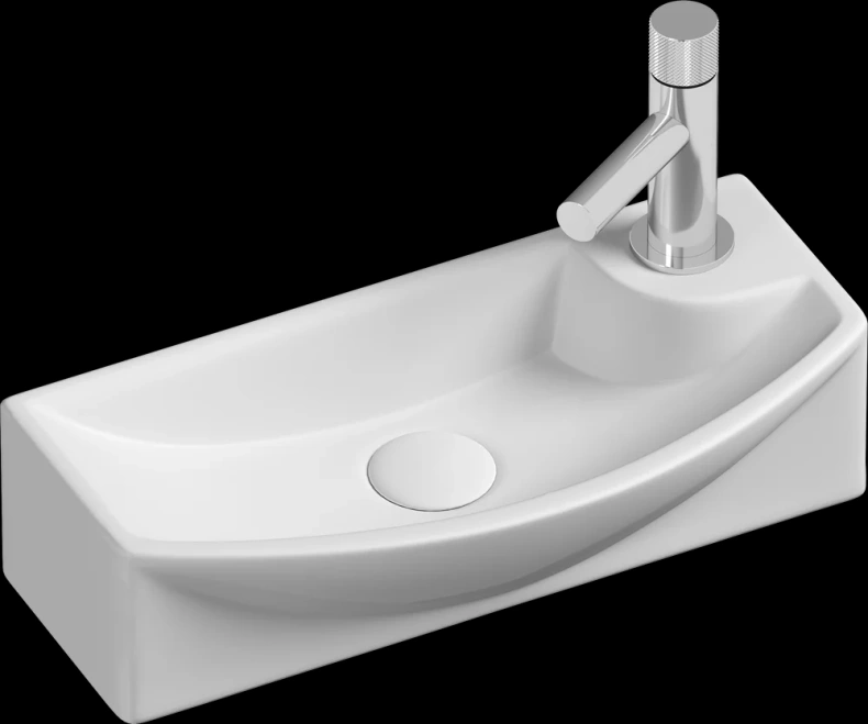 Раковина подвесная Ceramica Nova Element 45.5х22 белая левая CN6038L - 0