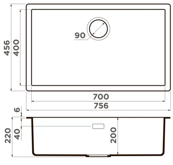 Мойка кухонная Omoikiri Yamakawa Tetogranit/черный  4993437 - 1