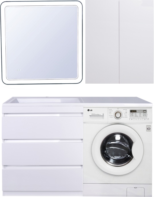 Тумба для комплекта Style Line Даллас 140 люкс, белая СС-00002221 - 2