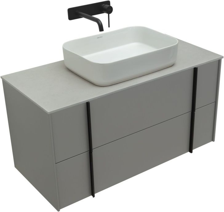 Тумба под раковину Allen Brau Reality 100 серый матовый 1.32007.PGM - 2