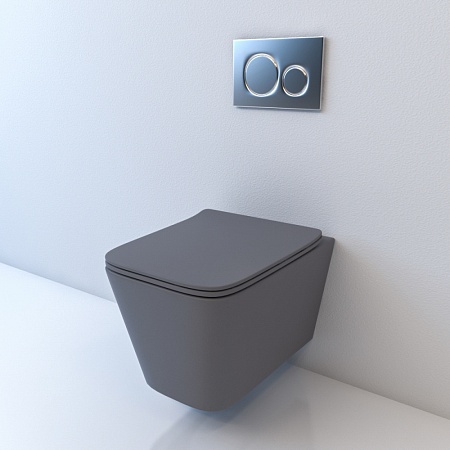 Унитаз подвесной Esbano Gartez серый матовый с сиденьем микролифт ESUPGARTGM - 0