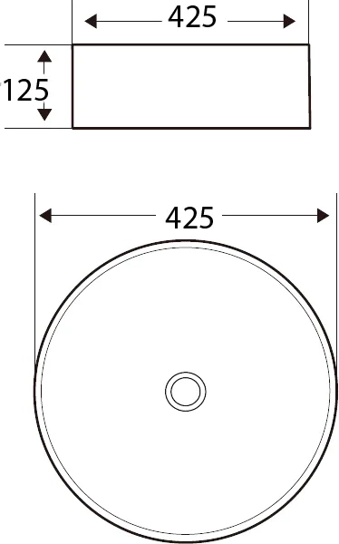 Раковина накладная Esbano Agate 42.5 белый  ESRNAGAT - 2