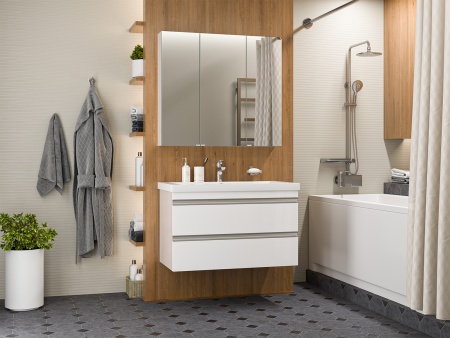 Тумба под раковину Misty Ингрид 90 белая глянцевая П-Инг-01090-011П2Я - 2