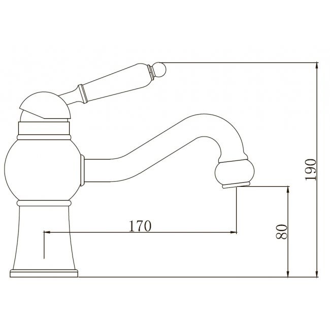 Смеситель для раковины KAISER Stone  61211 - 1
