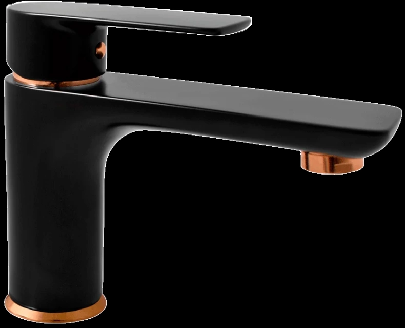 Смеситель для раковины Rav Slezak Vltava черный матовый - золото VT426.5CMATZ - 0