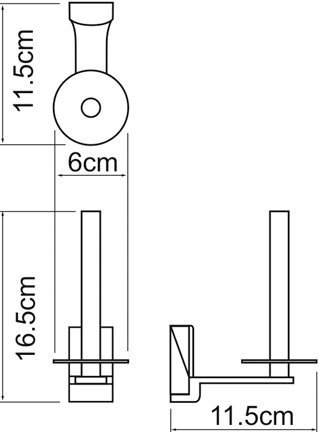 Держатель туалетной бумаги Wasserkraft Exter K-5297 - 2
