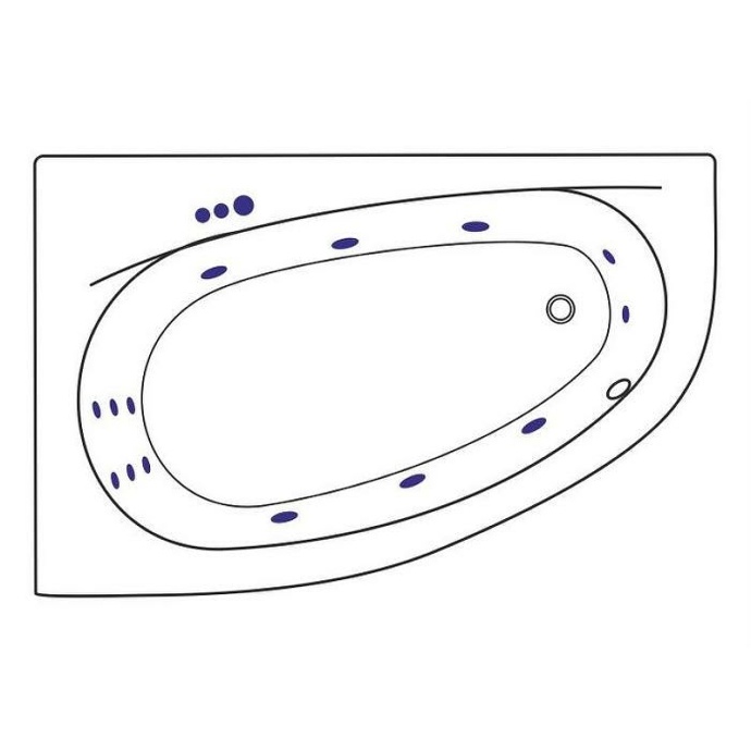 Акриловая ванна Excellent Kameleon 170x110 белая бронза левая с гидромассажем WAEX.KML17.SMART.BR - 1