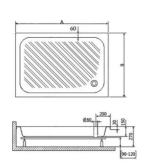 Душевой поддон Rgw  90x70 см  16180279-51 - 1