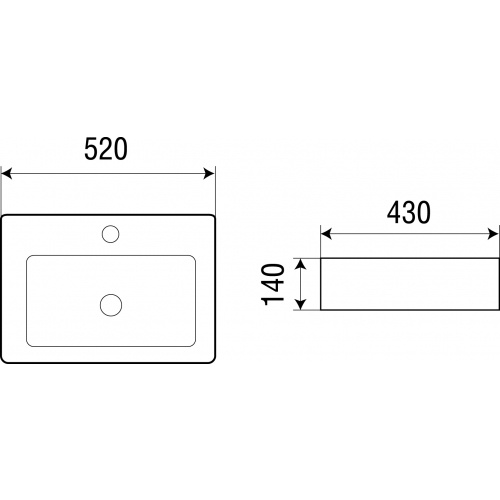 Раковина подвесная Weltwasser WW AISBACH 5030 52 белый  10000003880 - 1