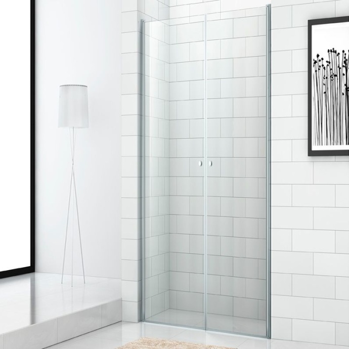 Душевая дверь в нишу Cezares Eco O B-2-80-C-Cr стекло прозрачное ECO-O-B-2-80-C-Cr - 0