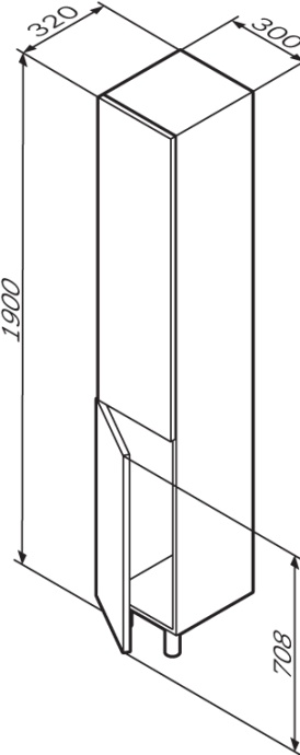 Шкаф-пенал AM.PM Gem L белый глянец, напольный M90CSL0306WG - 1