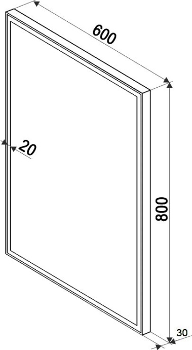 Зеркало Бриклаер Лофт 60 с подсветкойсенсор на зеркале бесконтактный 4627125415623 - 6