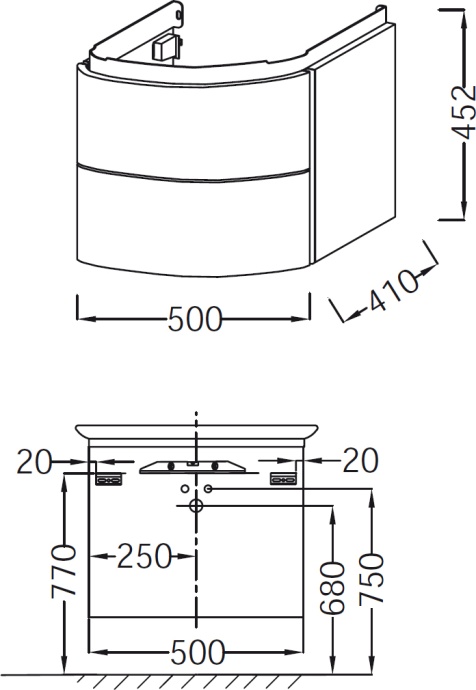 Мебель для ванной Jacob Delafon Presquile 60 серый титан - 5
