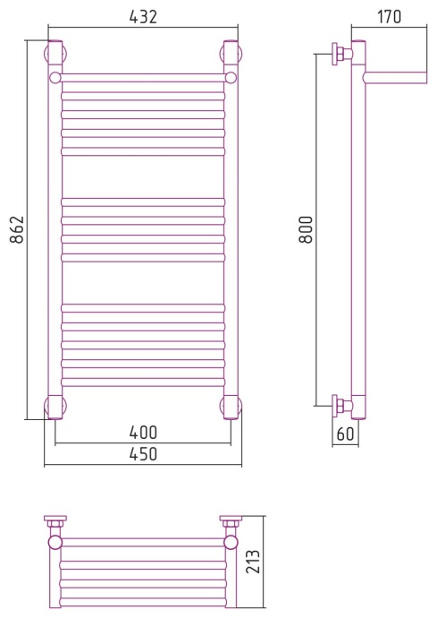 Полотенцесушитель водяной ДР 