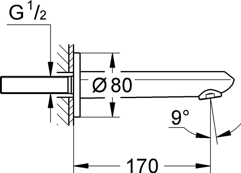 Излив Grohe Eurodisc Cosmopolitan 13278002 для ванны - 1