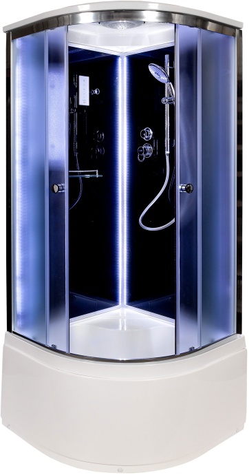 Душевая кабина Deto B 100х100  B10SLEDBLACK - 1