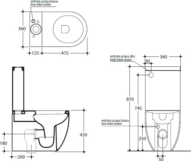 Бачок для унитаза Kerasan Ego белый  318101 - 3