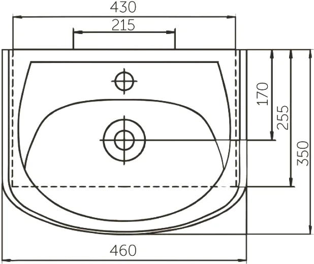 Раковина мебельная Onika Rosa Уют 45 белый  4620008192741 - 3