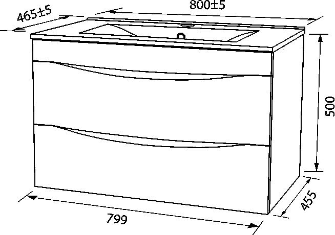 Тумба с раковиной Iddis Cloud 80 CLO80W0i95K - 6