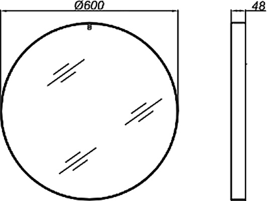 Зеркало круглое Aqwella RM белое, 60 см RM0206W - 3