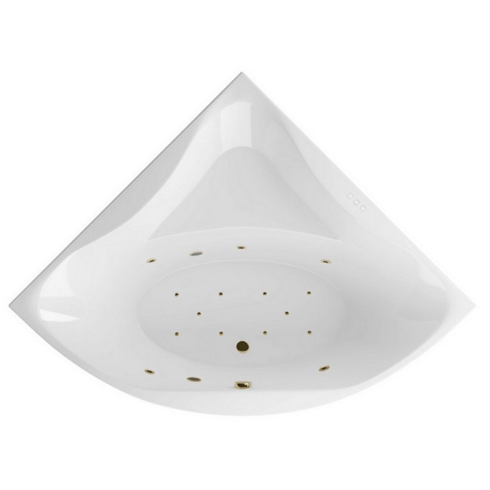 Ванна акриловая Excellent Glamour Relax 150х150 с гидромассажем белый - бронза WAEX.GLA15.RELAX.BR - 0