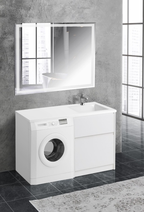 Тумба с раковиной Belbagno Kraft 120 белый матовый - 5