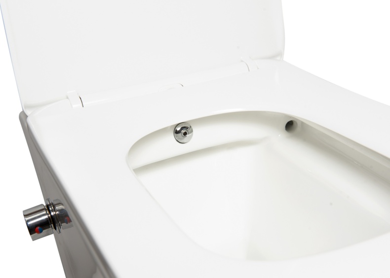 Унитаз подвесной SantiLine SL-5004SM-BD безободковый, с микролифтом - 4