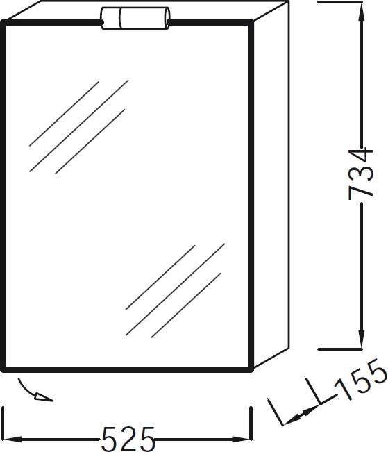 Зеркало-шкаф Jacob Delafon Odeon Up EB879 с подсветкой EB879-J5 - 2