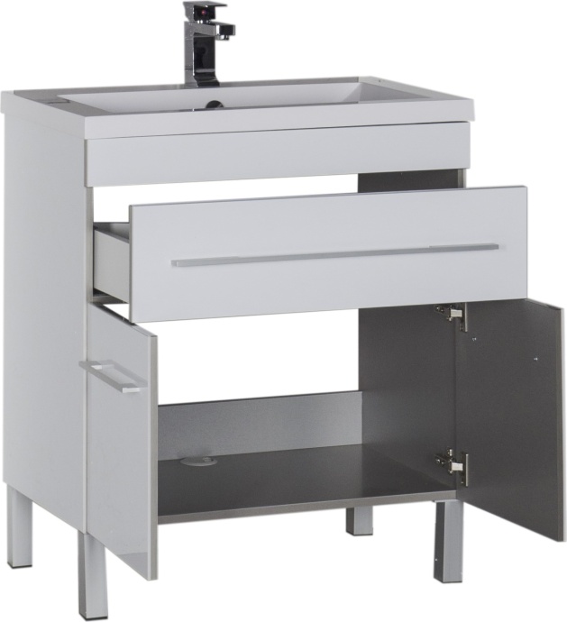 Мебель для ванной Aquanet Верона 75 белая, 1 ящик, 2 двери 182706 - 1