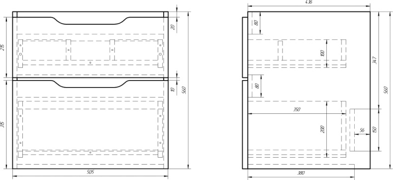 Тумба под раковину Dreja.eco Q 50.5 см  99.0007 - 5