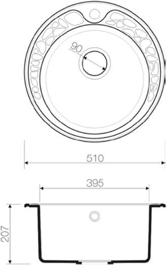 Мойка кухонная Omoikiri Tovada 51-BL черная 4993369 - 2