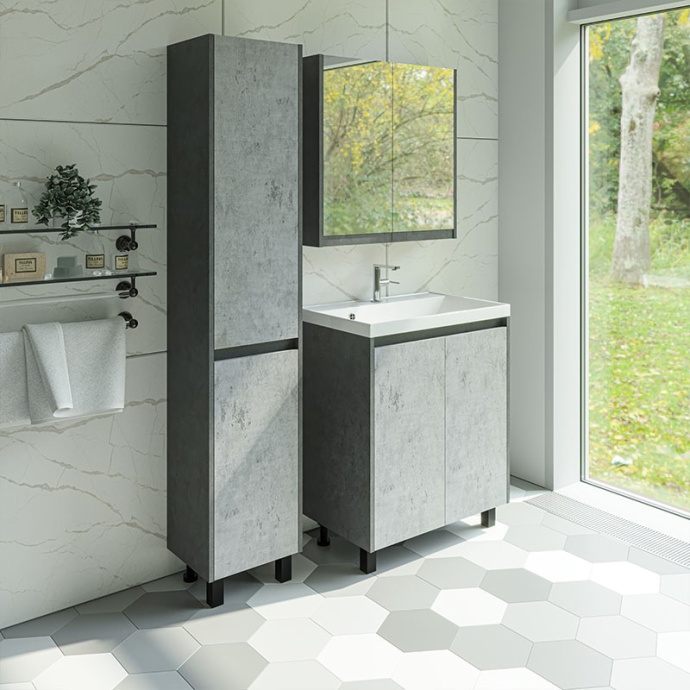 Тумба под раковину Stella Polar Кибэла 60 серый SP-00001102 - 1