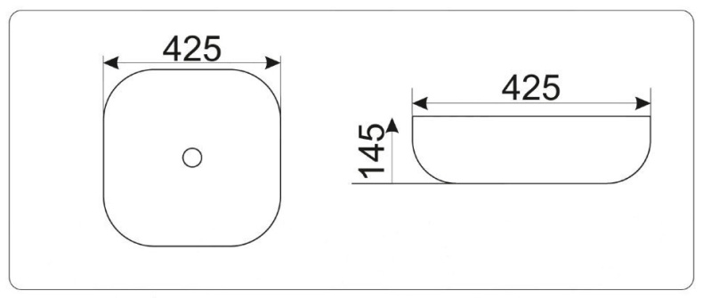 Накладная раковина Gid  42.5 см  Nc440 - 1