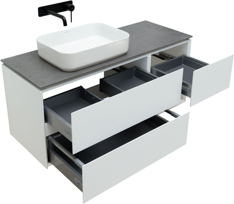 Тумба под раковину Allen Brau Infinity 120 L белый матовый 1.21005.WM - 6