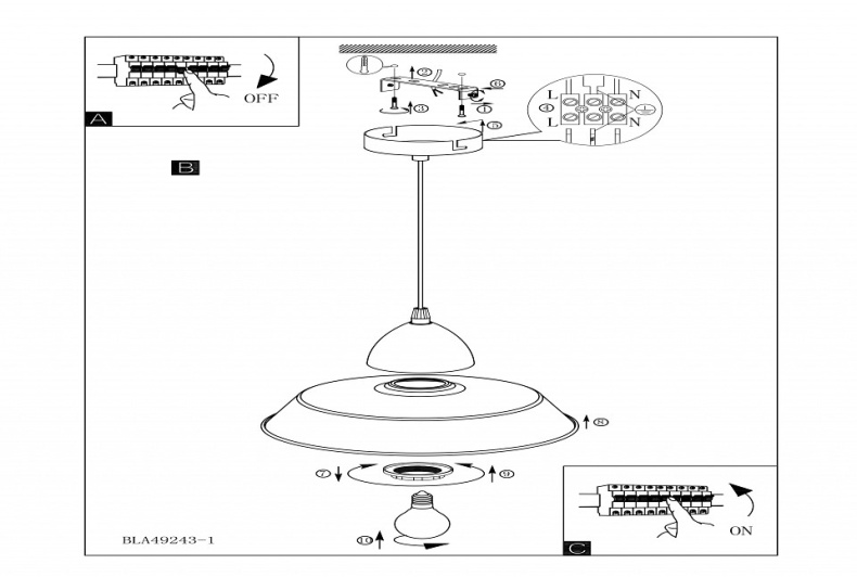 Подвесной светильник Eglo ПРОМО Auckland 49243 - 1