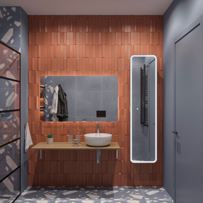 Столешница с раковиной DIWO Элиста 120 светлое дерево, с раковиной Moduo 40 RING 555745 - 1