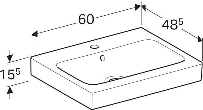 124060000 iCon Раковина, 600x485 мм - 4