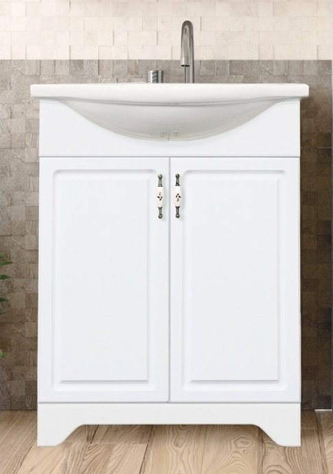 Тумба Олеандр-2 55 под умывальник Антик 55, Люкс белая ЛС-00000046 - 4