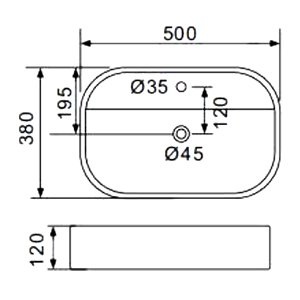 Раковина керамическая Gappo GT308 - 1