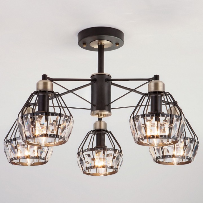 Люстра на штанге Eurosvet Lord 70075/5 черный - 0