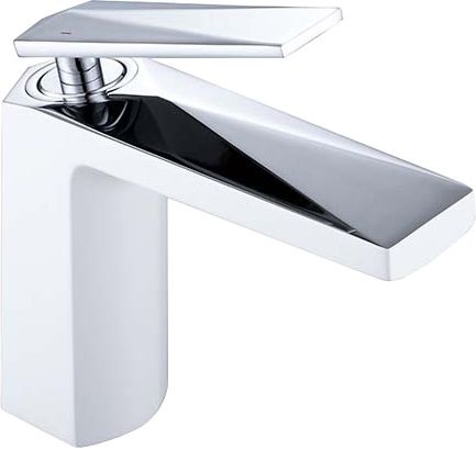 Смеситель для раковины Boheme Venturo белый, хром  371-W - 0