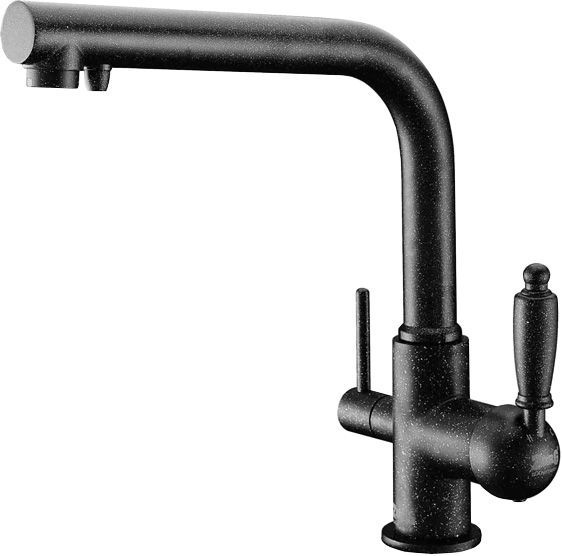 Смеситель Zorg Sanitary ZR 313 YF-33 BLACK для кухонной мойки - 0