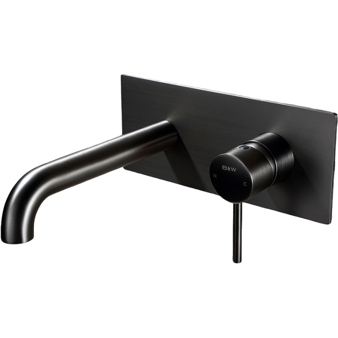 Смеситель для раковины встраиваемый Black&White Universell черный матовый 7620U - 0