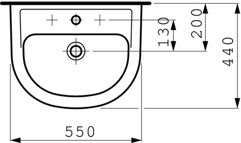 Подвесная раковина Laufen Pro B  8.1095.1.000.104.1 - 2
