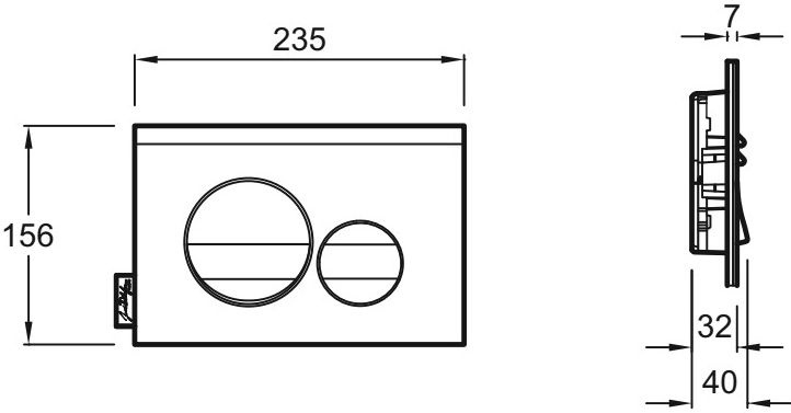 Комплект Jacob Delafon Rodin+ E21748RU-00 кнопка черная - 5