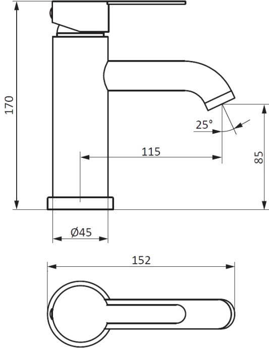 Смеситель для раковины STWORKI by Damixa Стокгольм HFSG02130 черный, латунь, однорычажный, матовый - 2